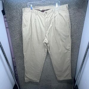 L.L. Bean Wrinkle Free Flannel Lined Khaki Chino Pants Mens 40x30 Beige Cotton